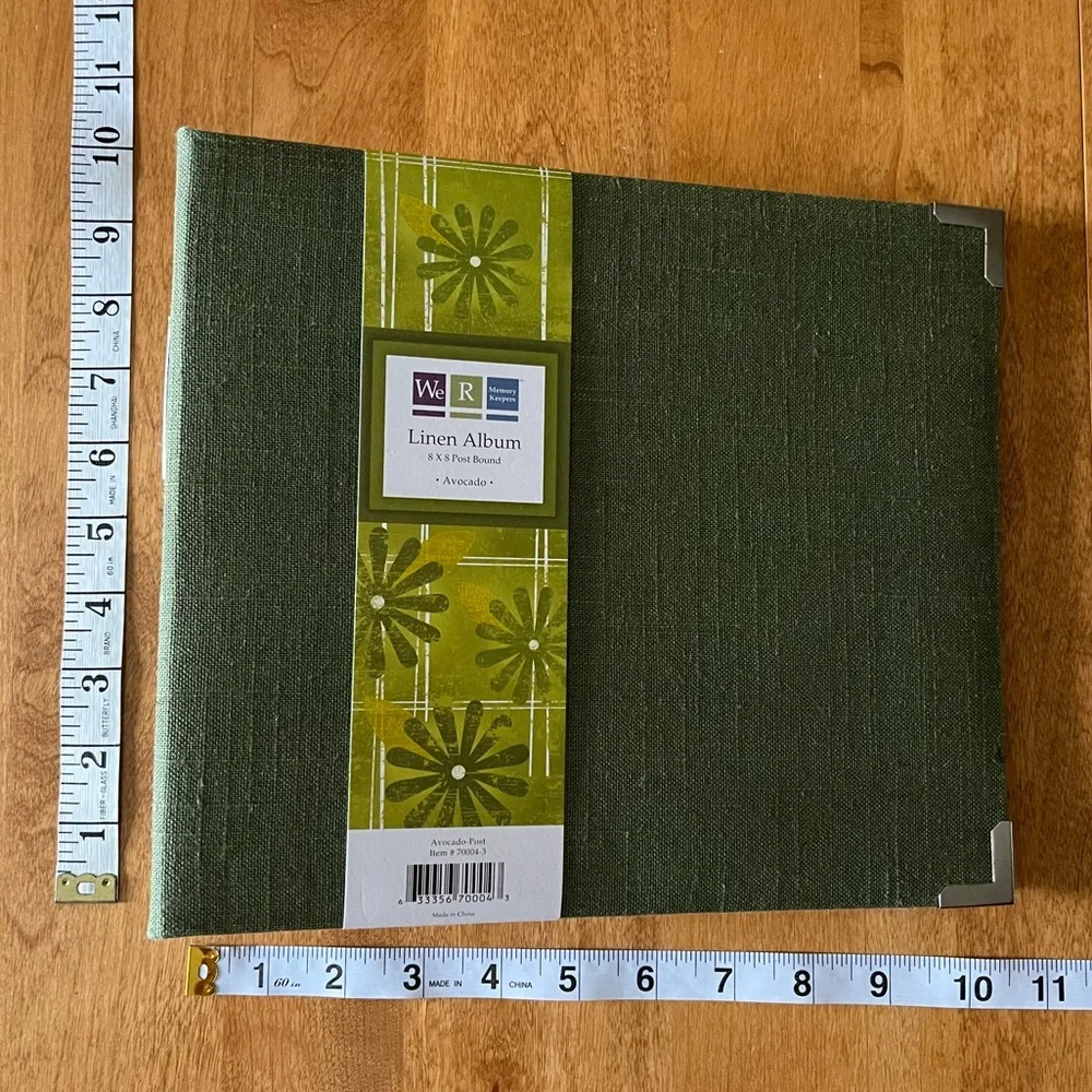 Two Linen Photo Albums By We R Memory Keepers. 1 Black & 1 Green
